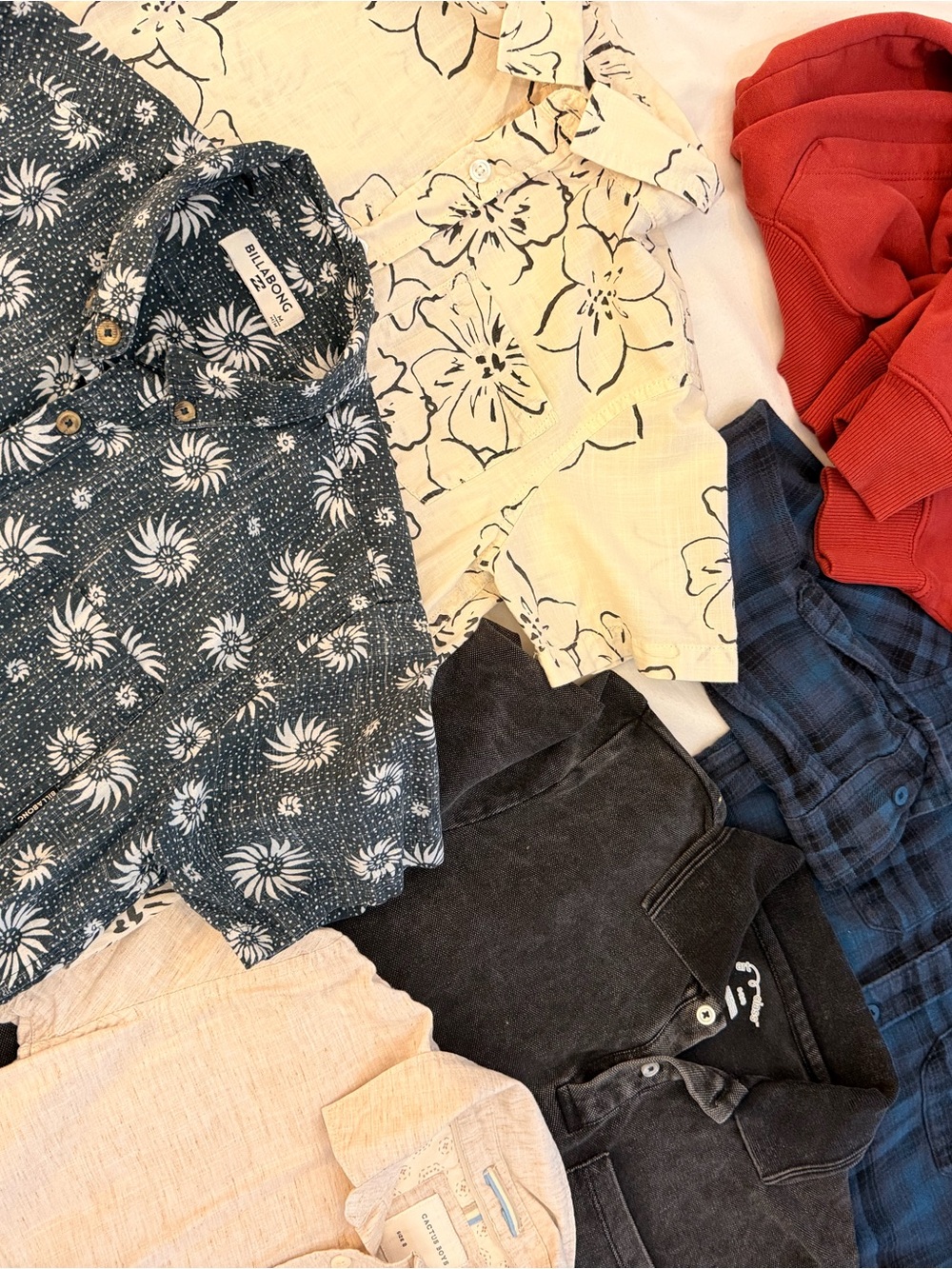 Billabong Navy Floral Print Button-Down Shirt